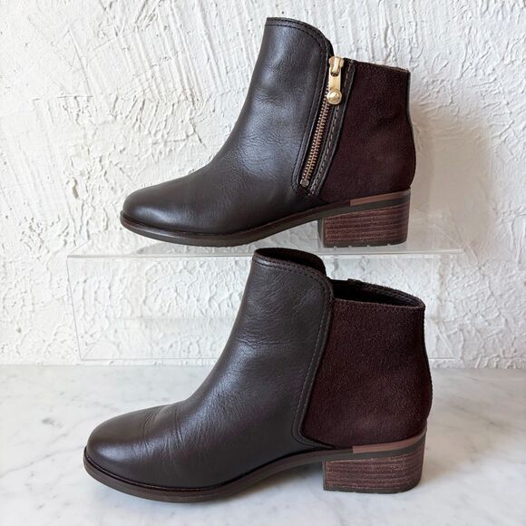 Sperry Seaport Storm Womens Leather Waterproof Zip Ankle  Sperry Seaport Storm Ankle Boots Women’s 7.5 W Dark Brown Leather Suede Side Zip